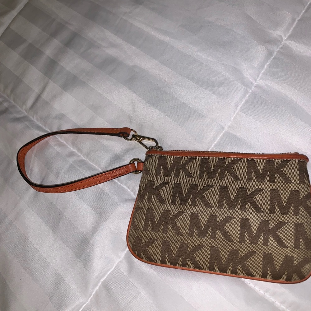 Mk logo small wristlet